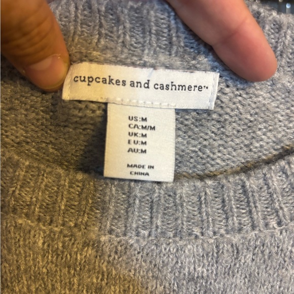 cupcakes & cashmere Festive Gray JOY Sweater - Picture 3 of 4